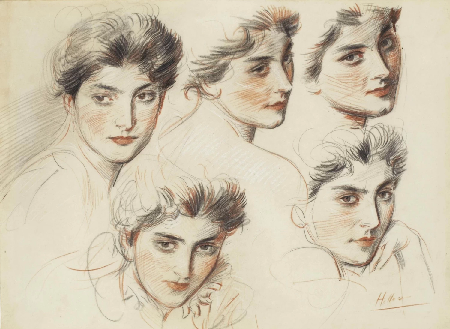 Studi di viso femminile